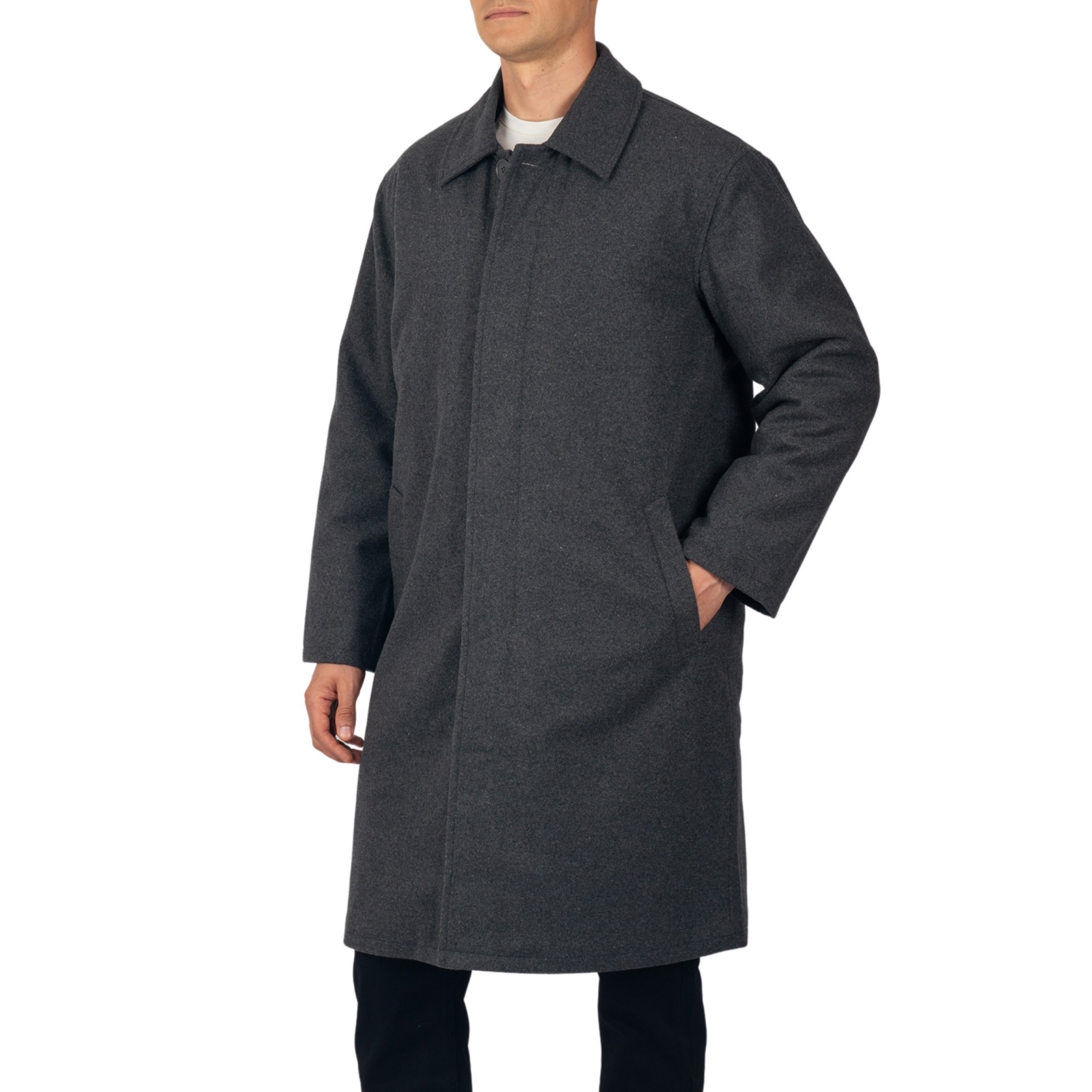 Alpine Swiss Mens Zach Knee Length Jacket Top Coat Trench Wool
